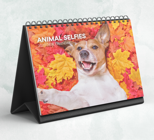 Animal Selfies Desk Calendar 2027-2028
