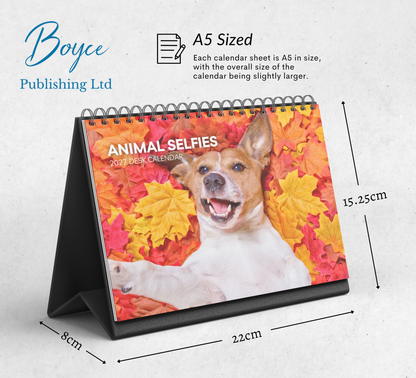 Animal Selfies Desk Calendar 2027-2028