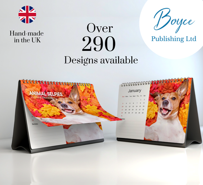 Animal Selfies Desk Calendar 2027-2028