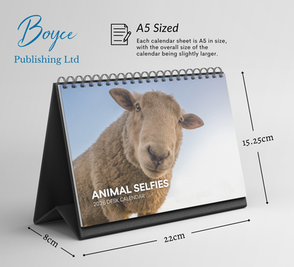 Animal Selfies Desk Calendar 2026-2027