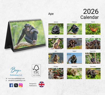 Ape Desk Calendar 2026-2027