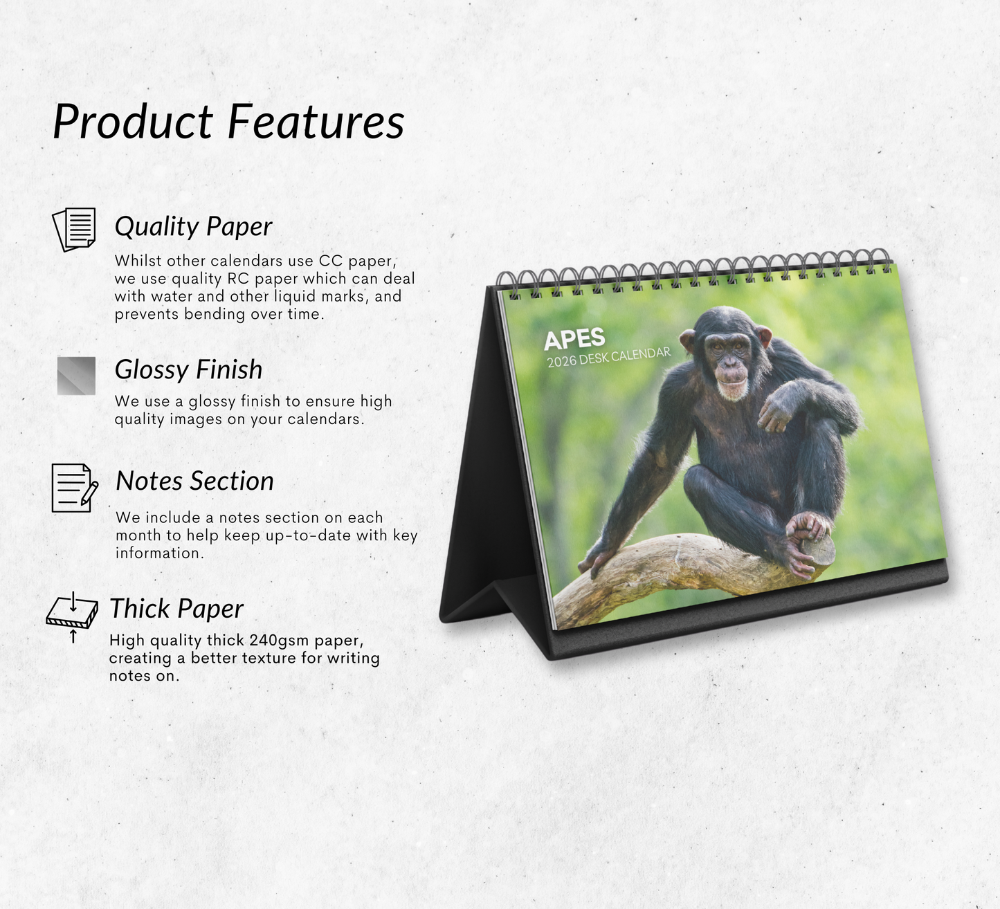 Ape Desk Calendar 2026-2027