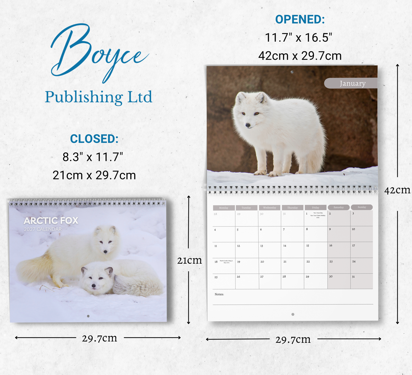 Artic Fox Calendar 2027