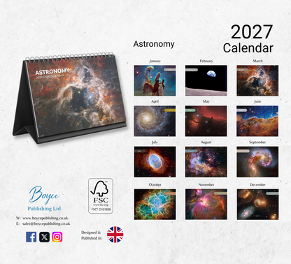 Astronomy Desk Calendar 2027-2028