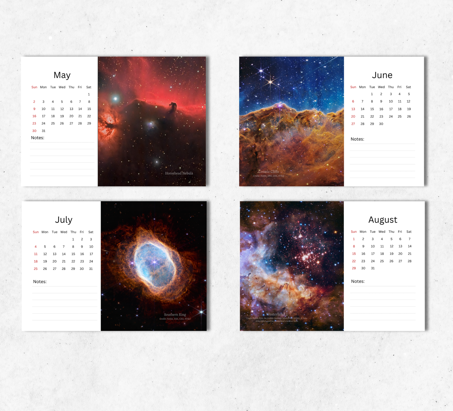 Astronomy Desk Calendar 2027-2028