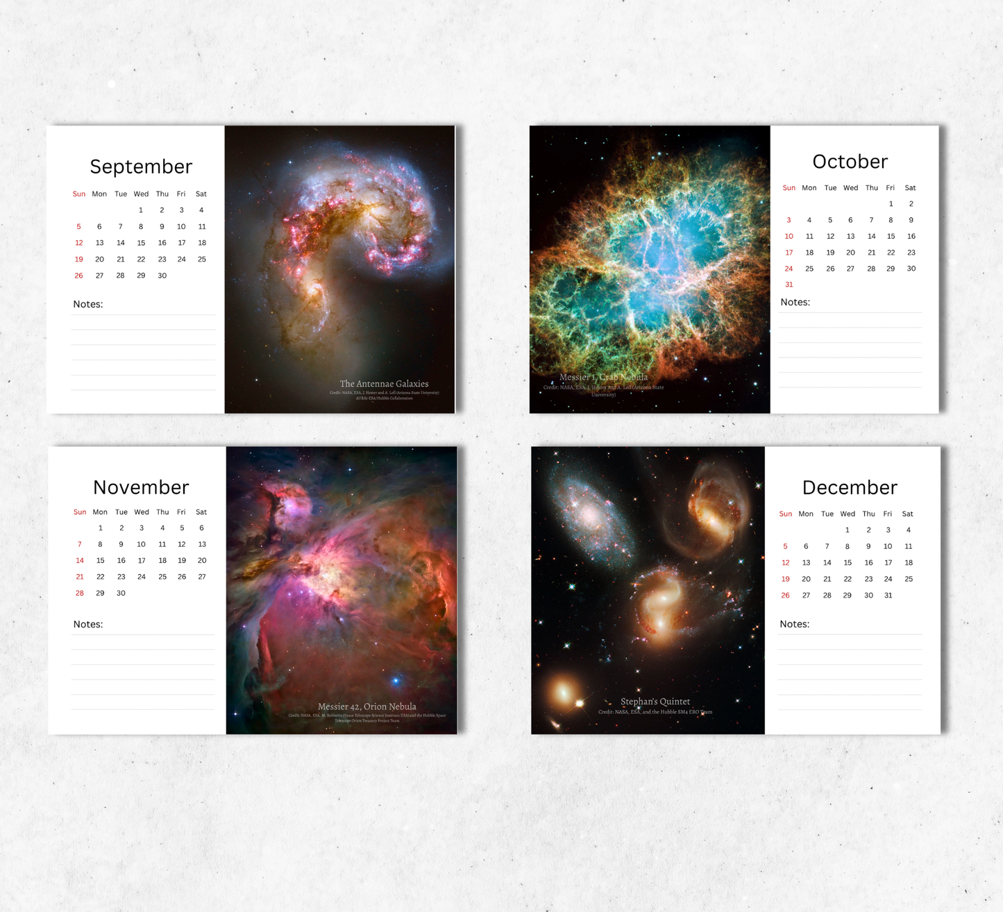 Astronomy Desk Calendar 2027-2028