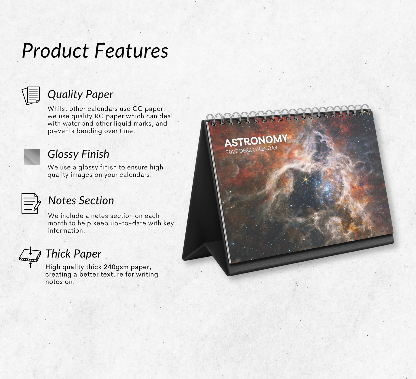 Astronomy Desk Calendar 2027-2028