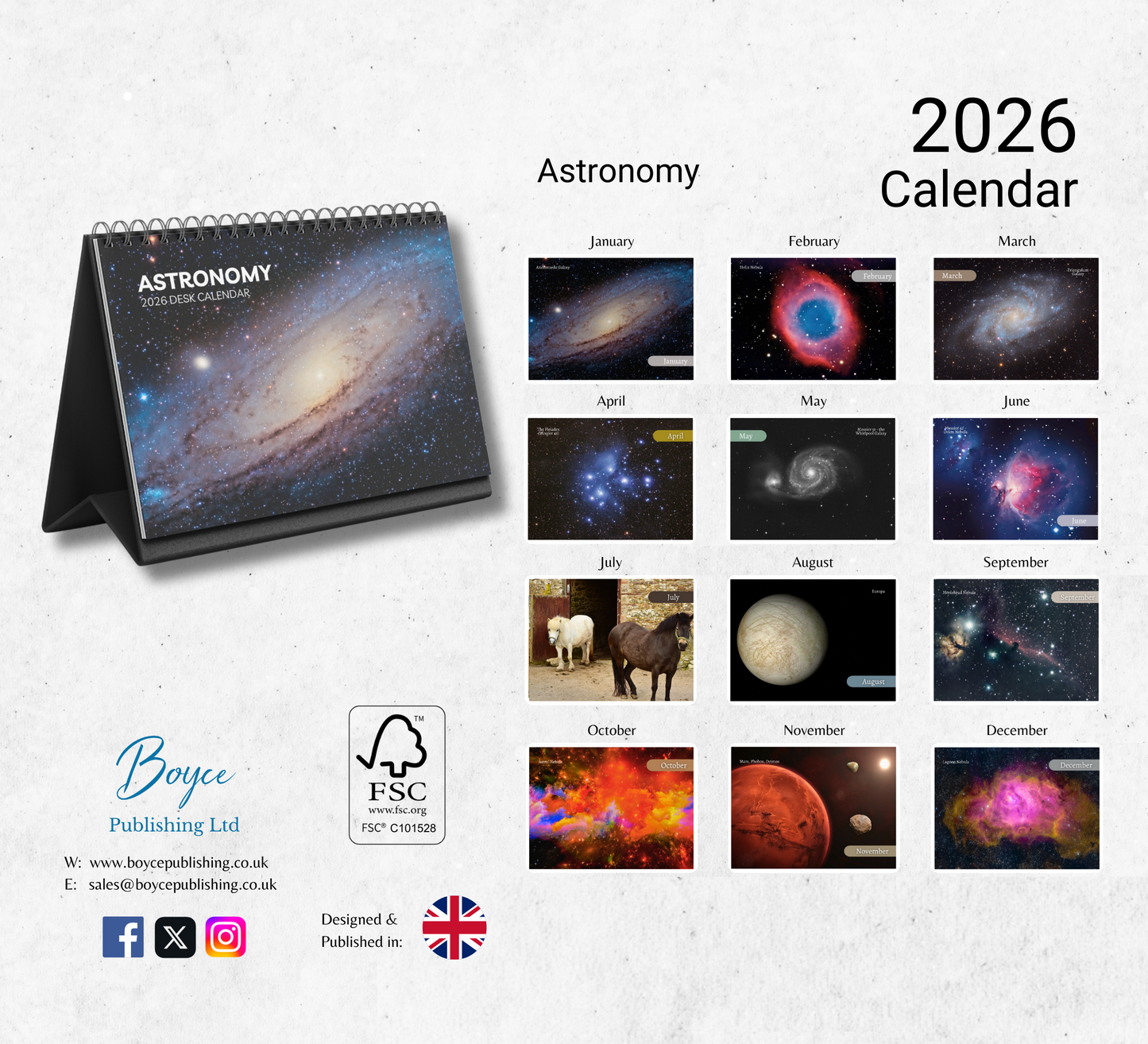 Astronomy Desk Calendar 2026-2027