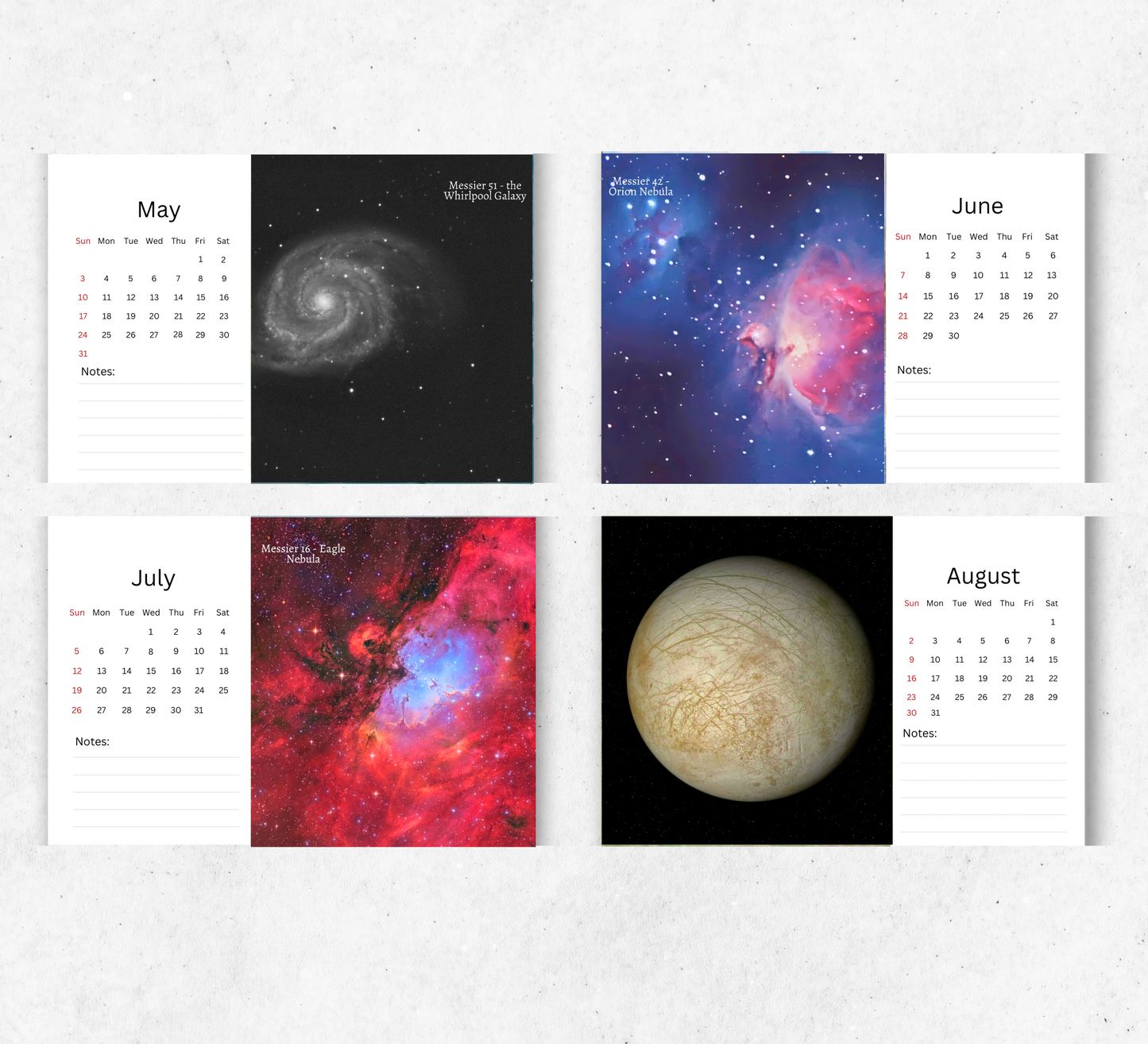 Astronomy Desk Calendar 2026-2027