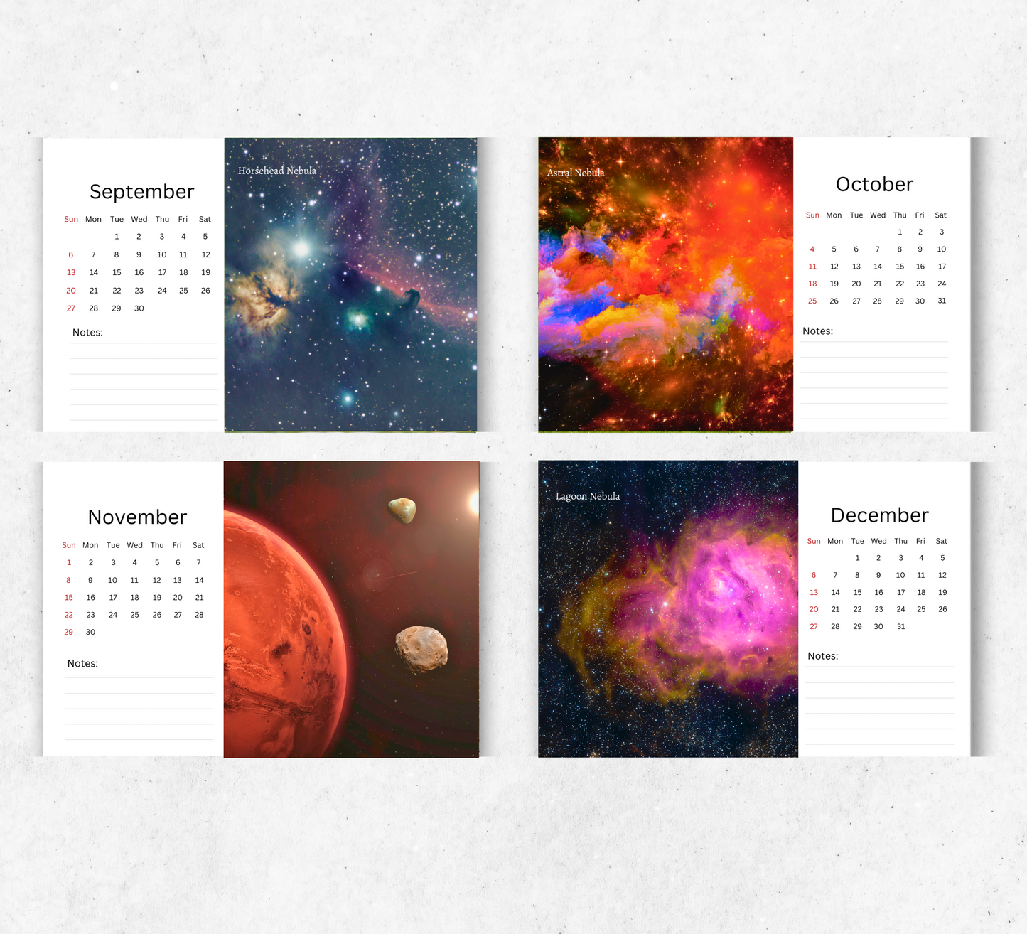 Astronomy Desk Calendar 2026-2027