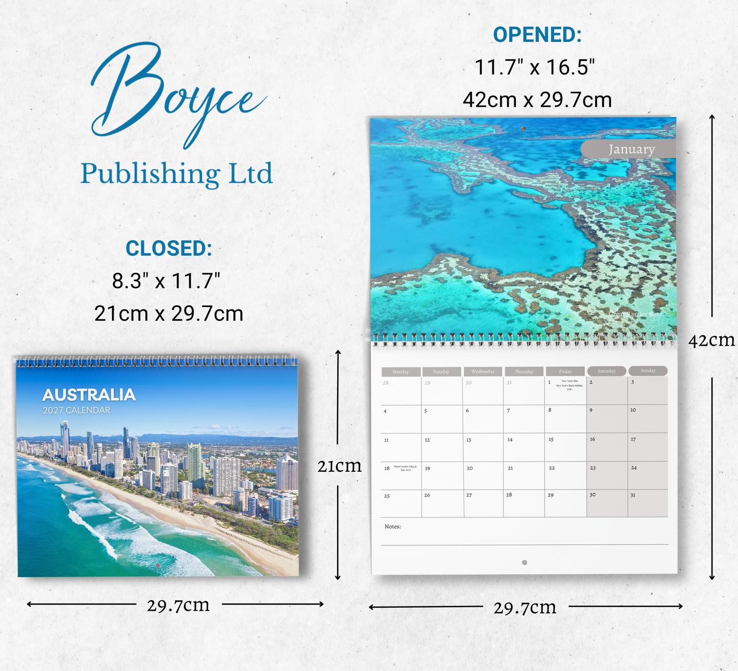 Australia Calendar 2027