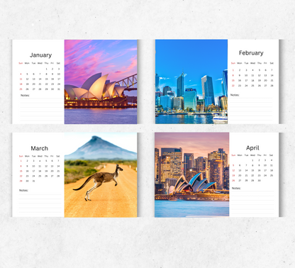 Australia Desk Calendar 2026-2027