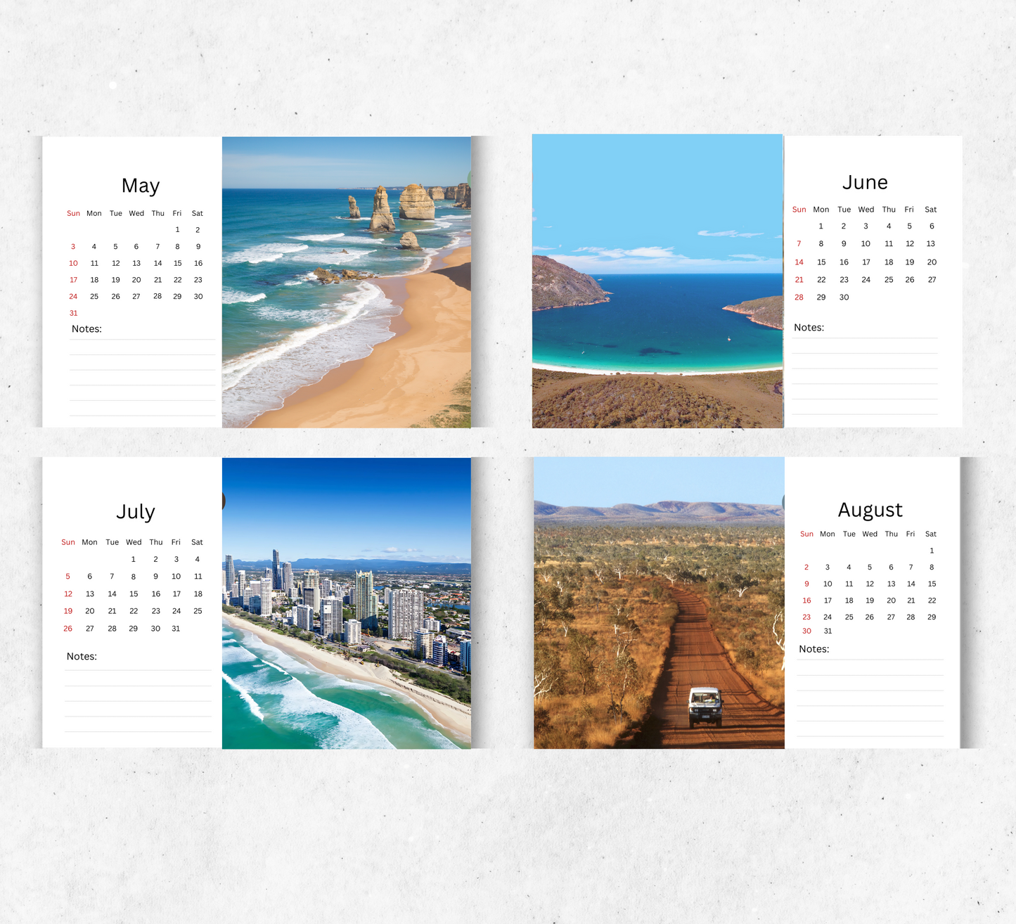 Australia Desk Calendar 2026-2027
