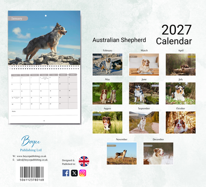 Australian Shepherd Calendar 2027