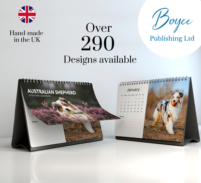 Australian Shepherd Desk Calendar 2026-2027