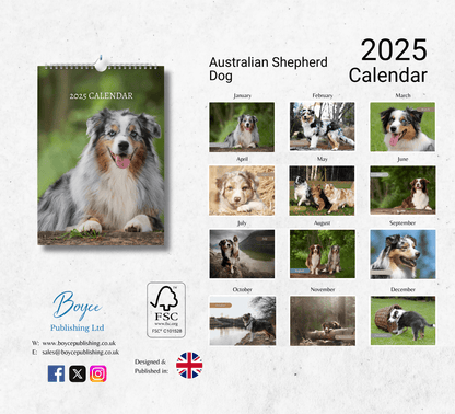 Australian Shepherd Calendar 2025