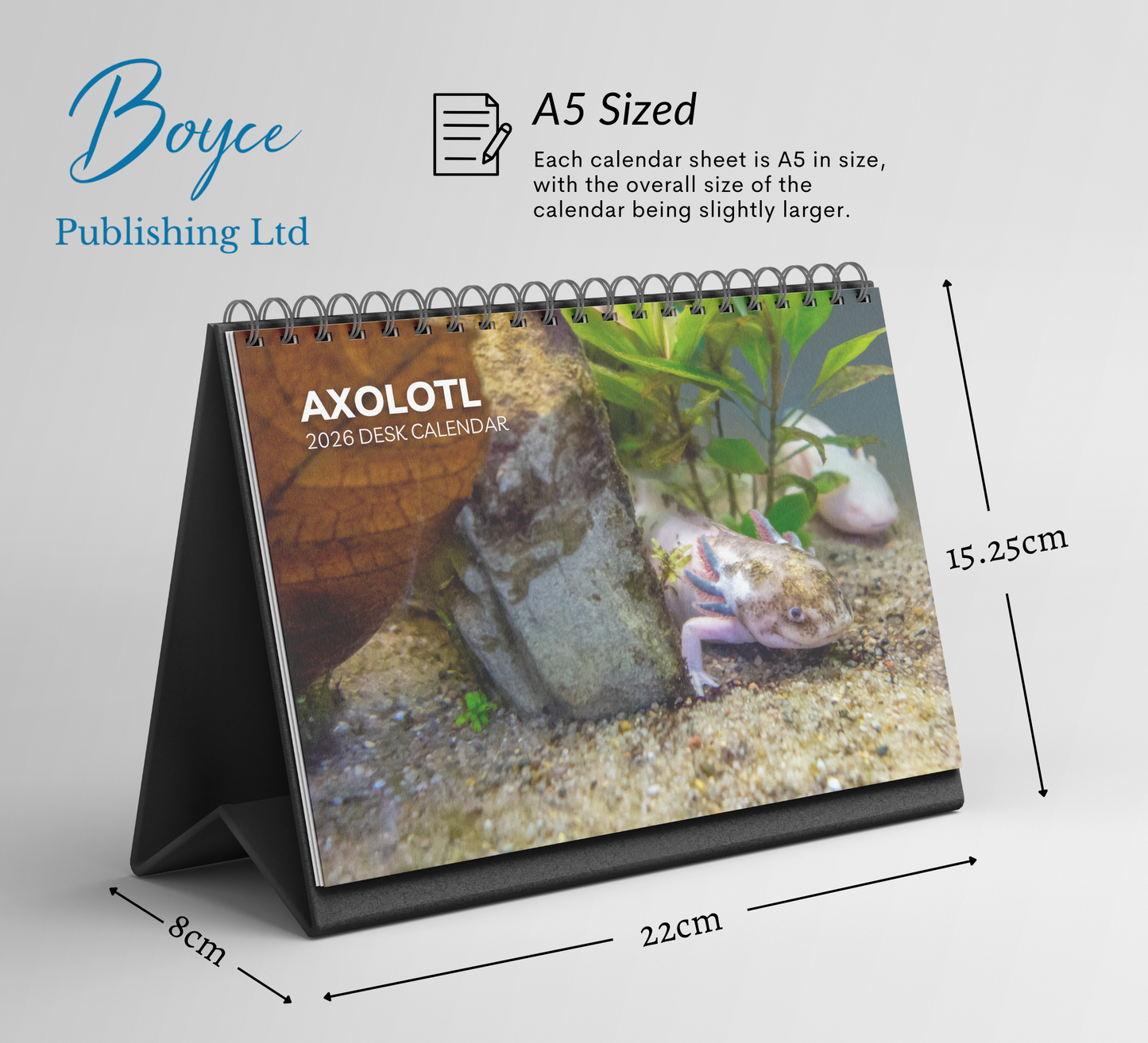 Axolotl Desk Calendar 2026-2027