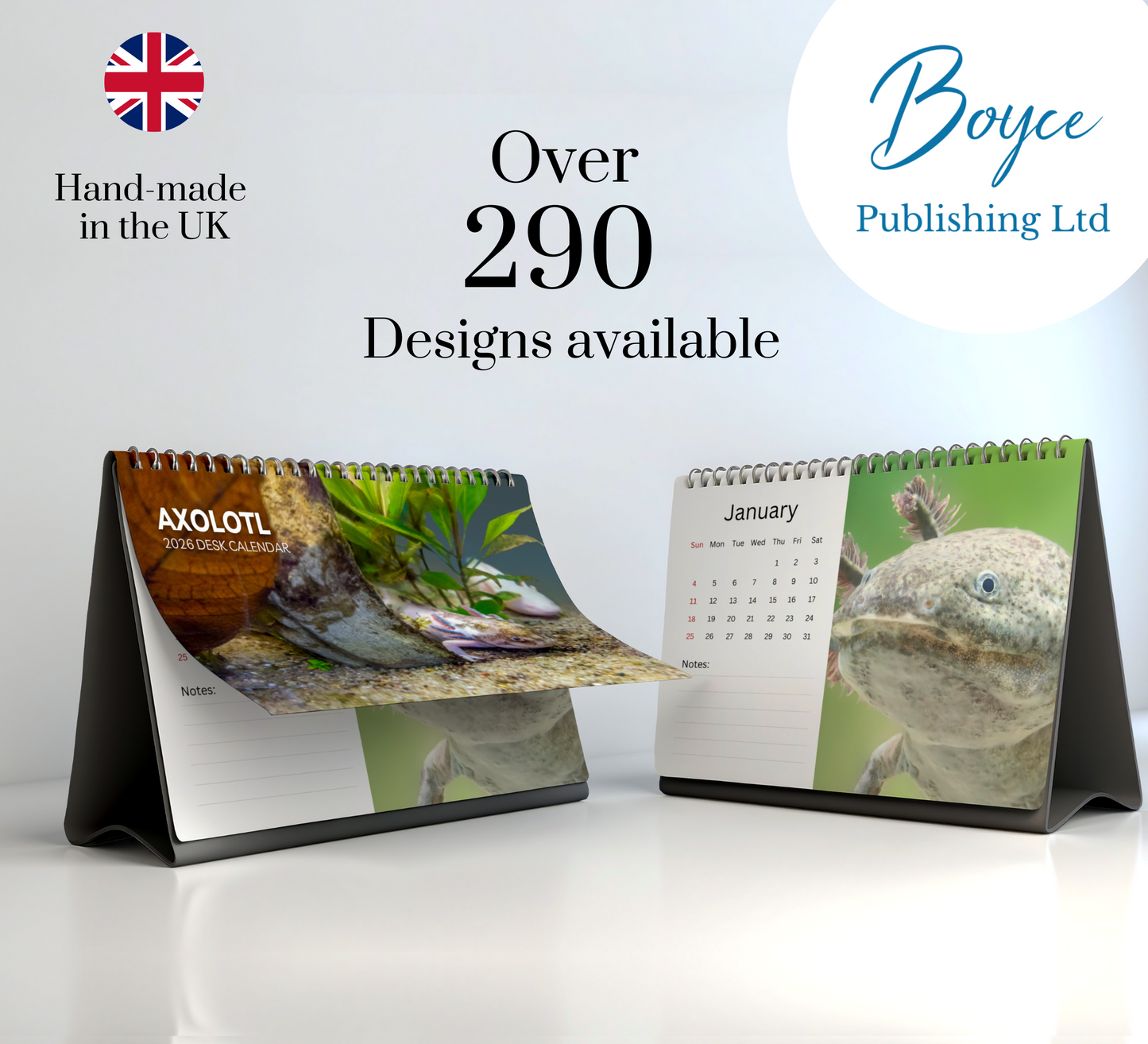 Axolotl Desk Calendar 2026-2027