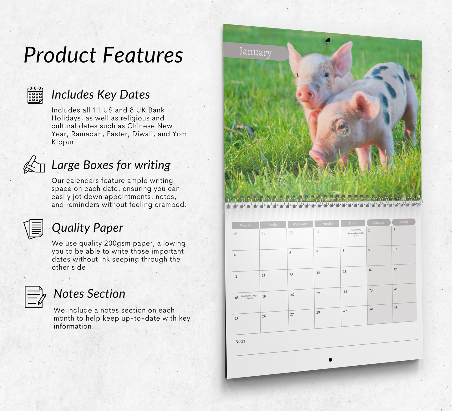 Baby Animals Calendar 2027