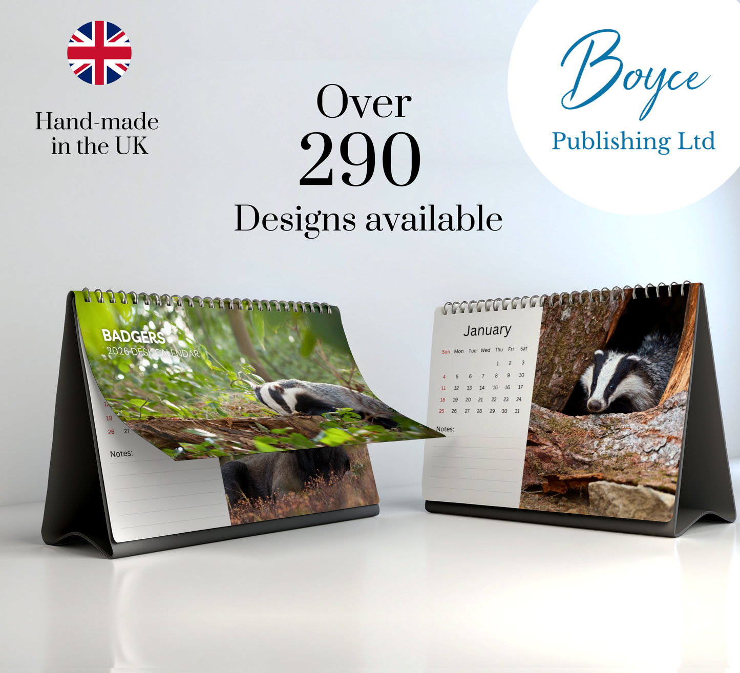 Badger Desk Calendar 2026-2027