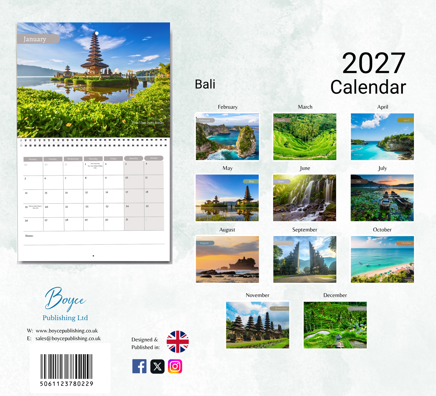 Bali Calendar 2027