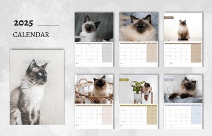 Balinese Cat Calendar 2025