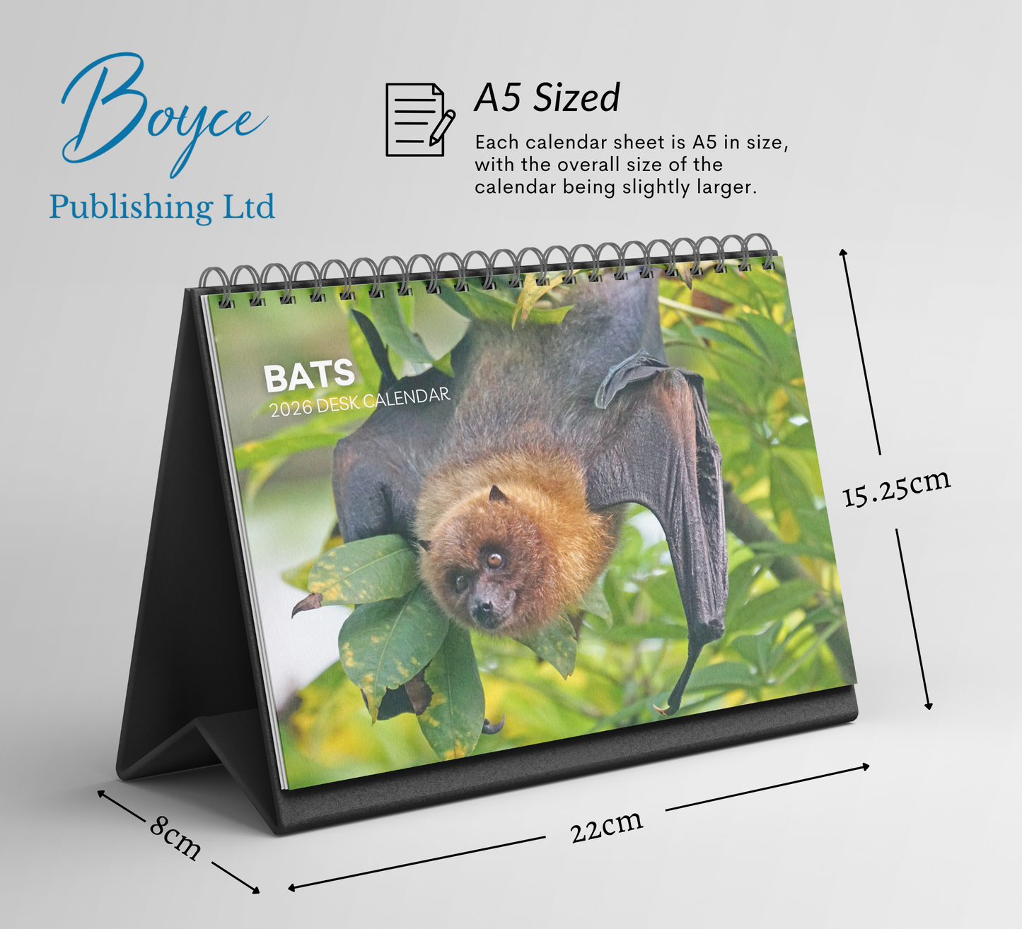 Bat Desk Calendar 2026-2027