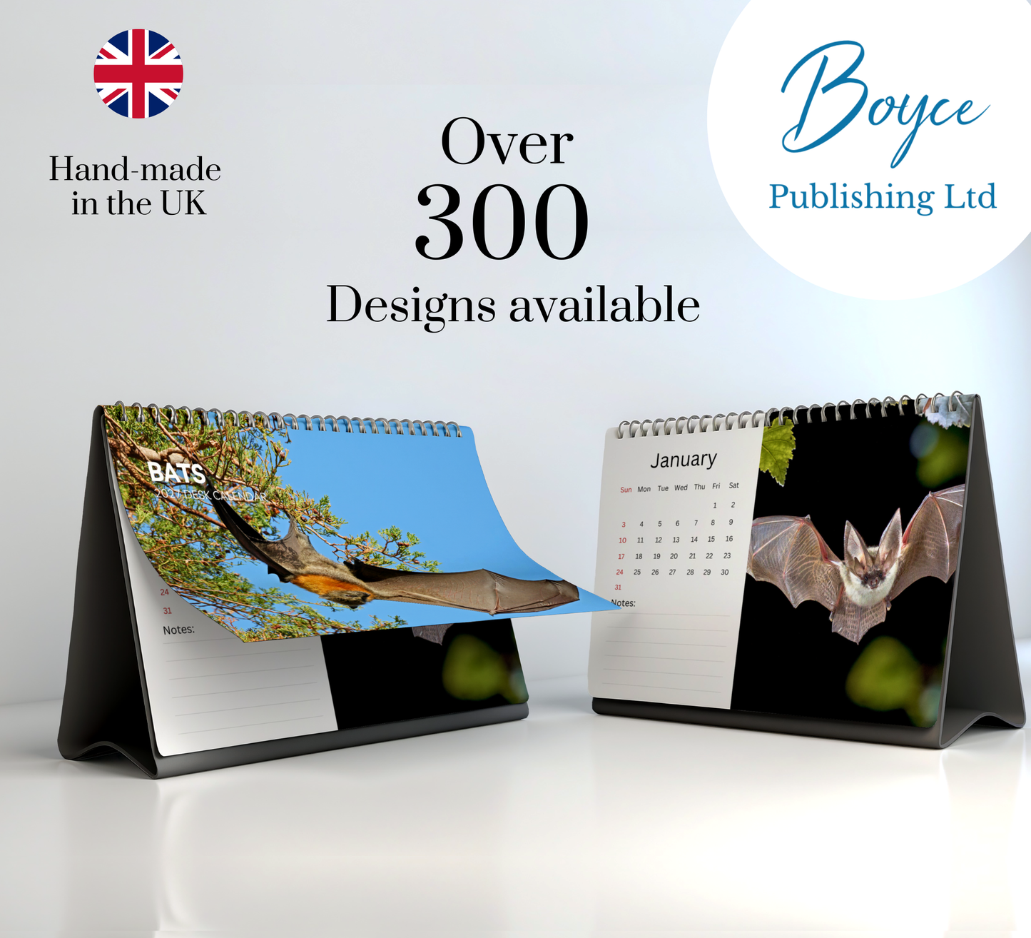 Bat Desk Calendar 2027-2028