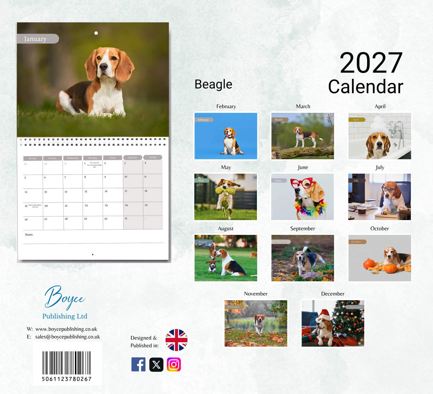Beagle Calendar 2027