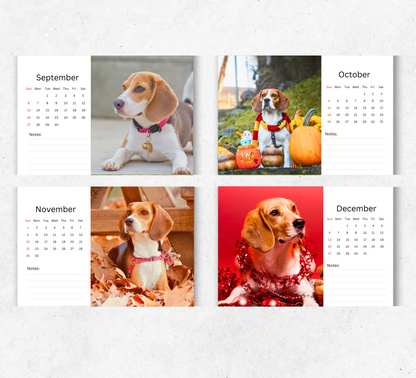 Beagle Desk Calendar 2026-2027