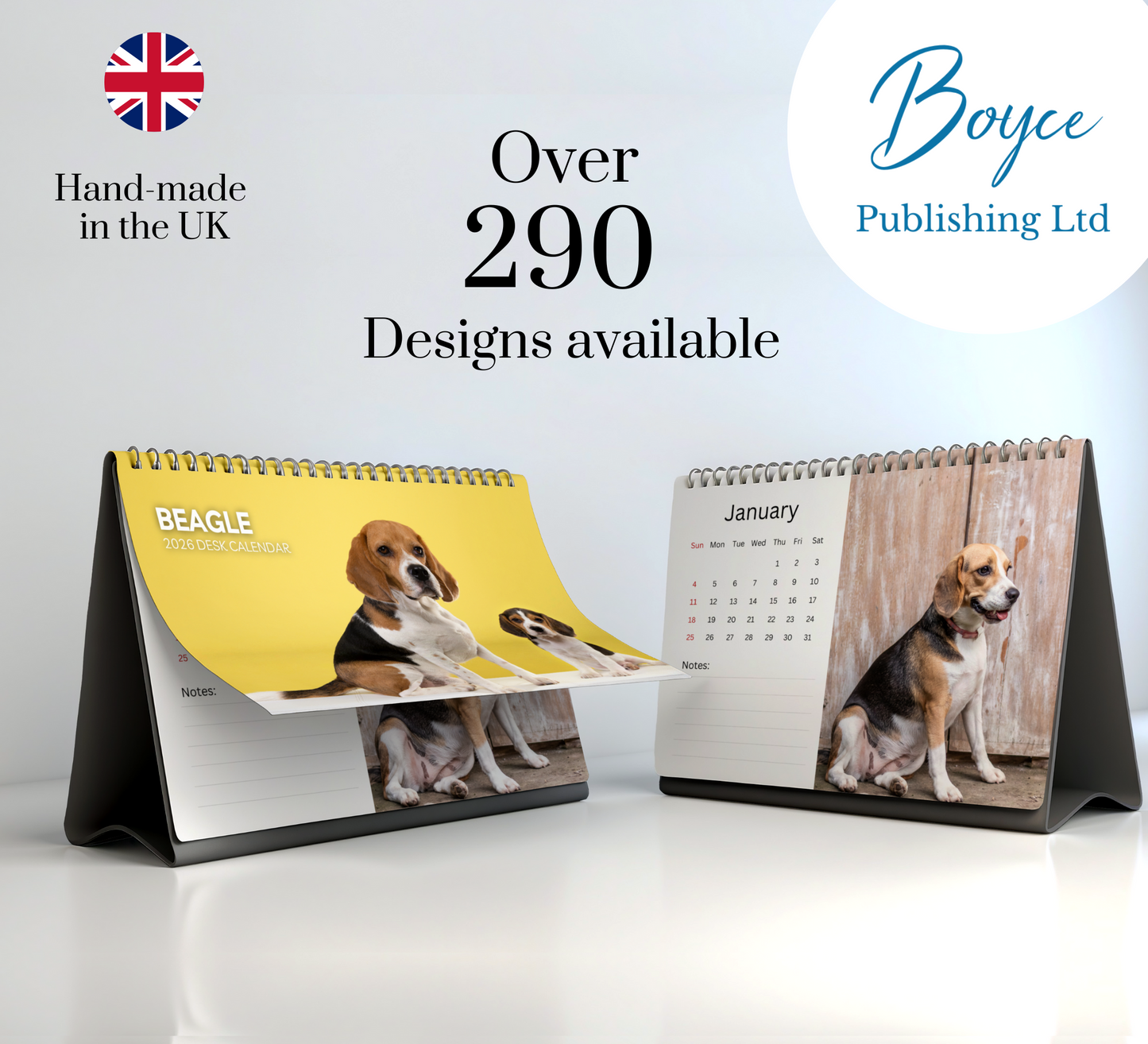 Beagle Desk Calendar 2026-2027