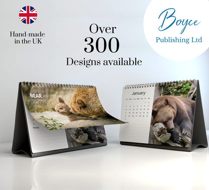 Bear Desk Calendar 2027-2028