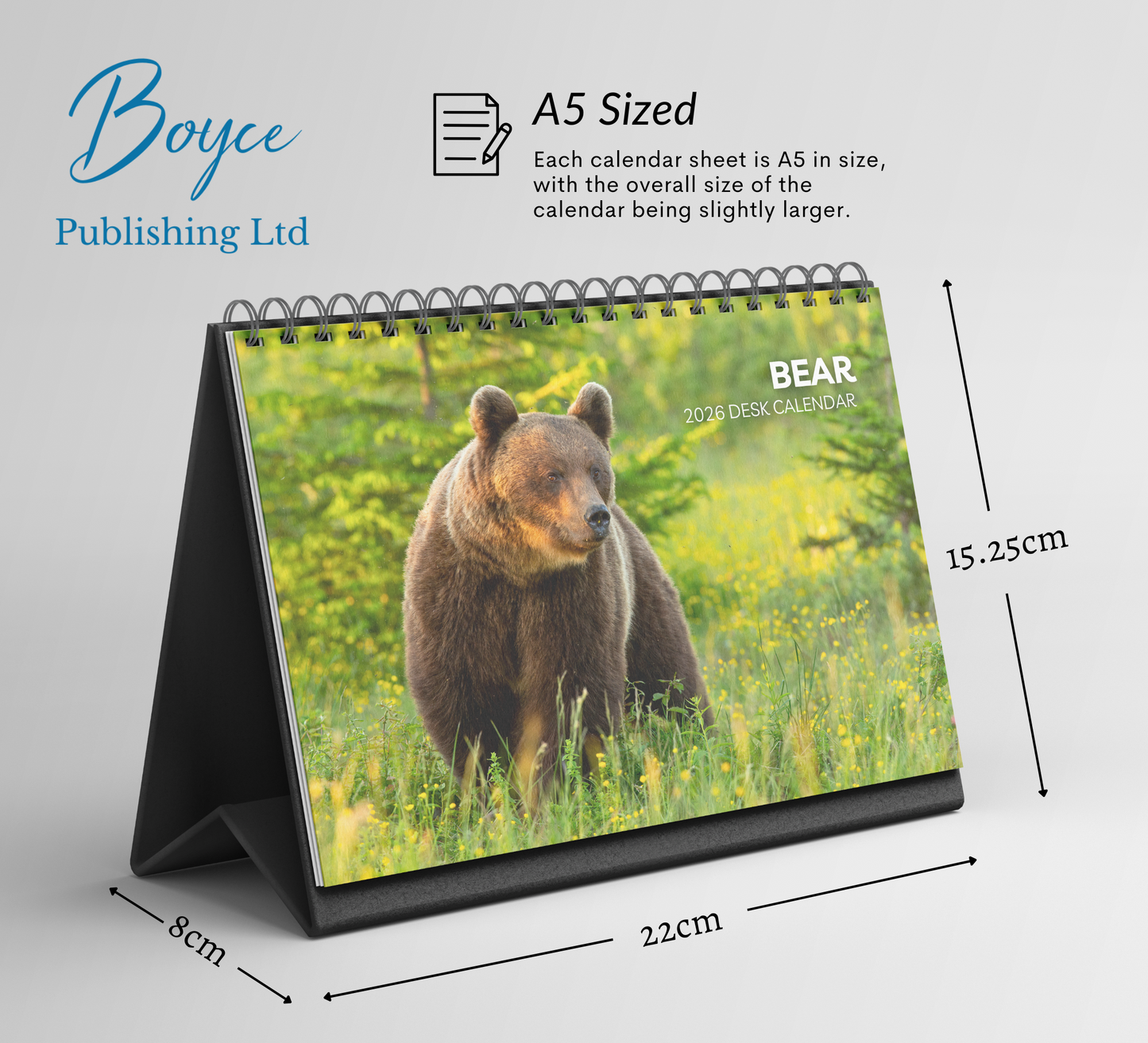 Bear Desk Calendar 2026-2027