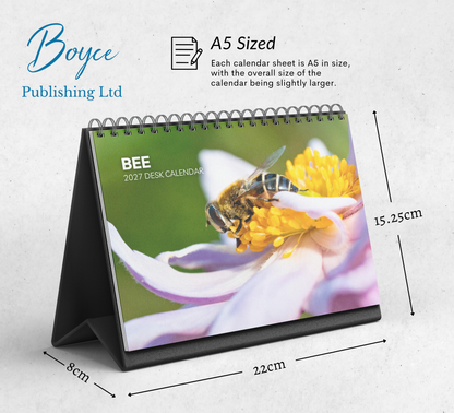Bee Desk Calendar 2027-2028