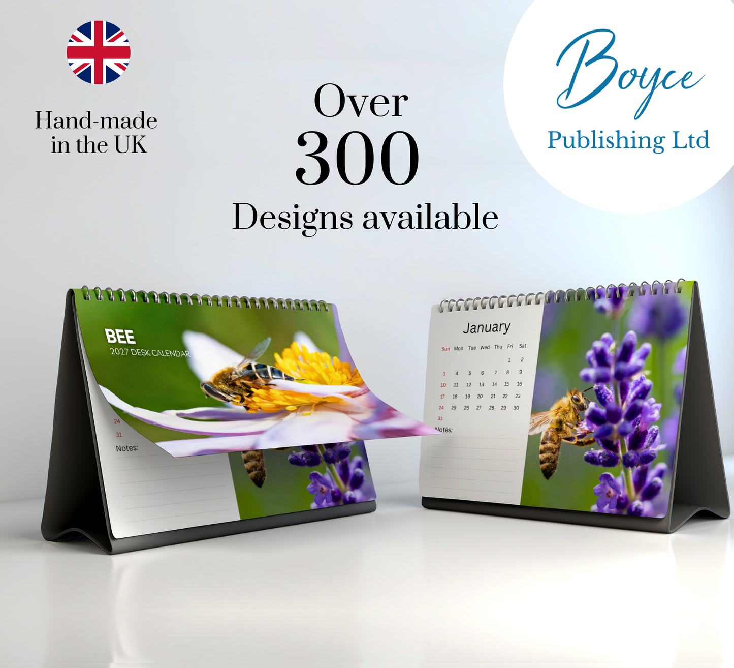 Bee Desk Calendar 2027-2028