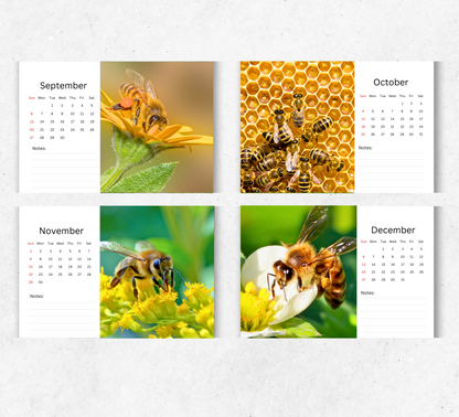 Bee Desk Calendar 2026-2027