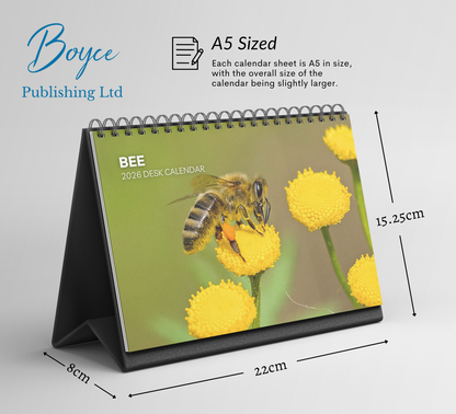 Bee Desk Calendar 2026-2027