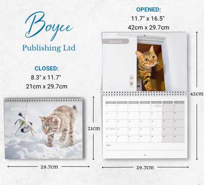 Bengal Cat Calendar 2027
