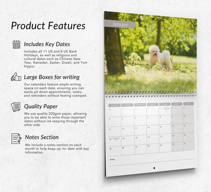 Bichon Frise Calendar 2027