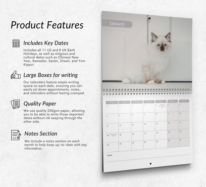 Birman Cat Calendar 2027