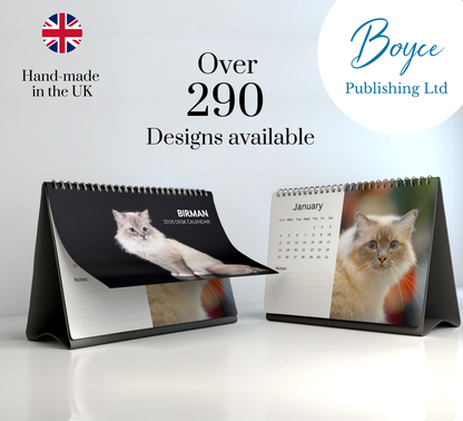 Birman Cat Desk Calendar 2026-2027