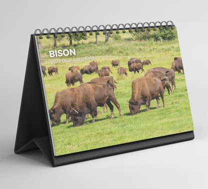 Bison Desk Calendar 2026-2027