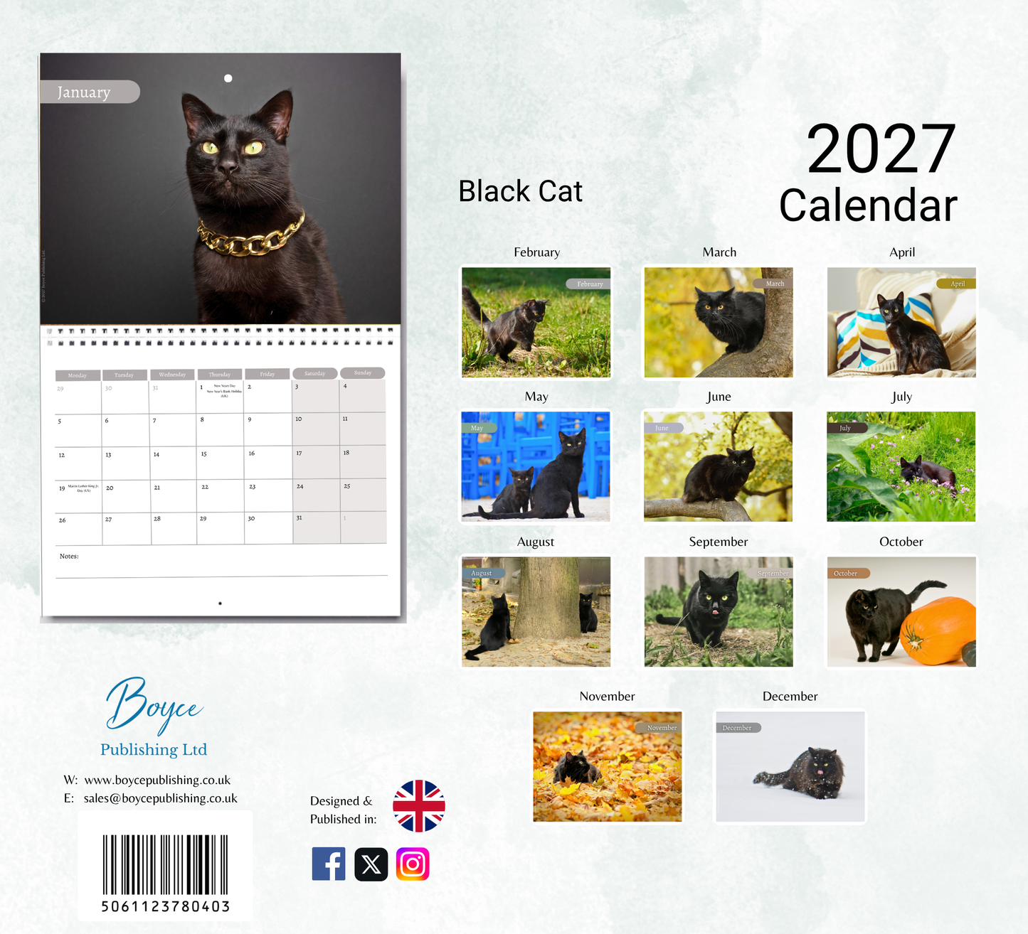 Black Cat Calendar 2027