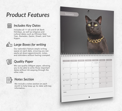Black Cat Calendar 2027