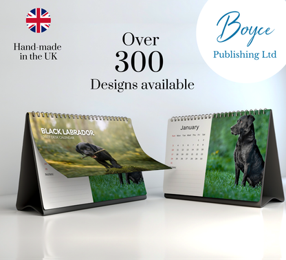 Black Labrador Desk Calendar 2027-2028