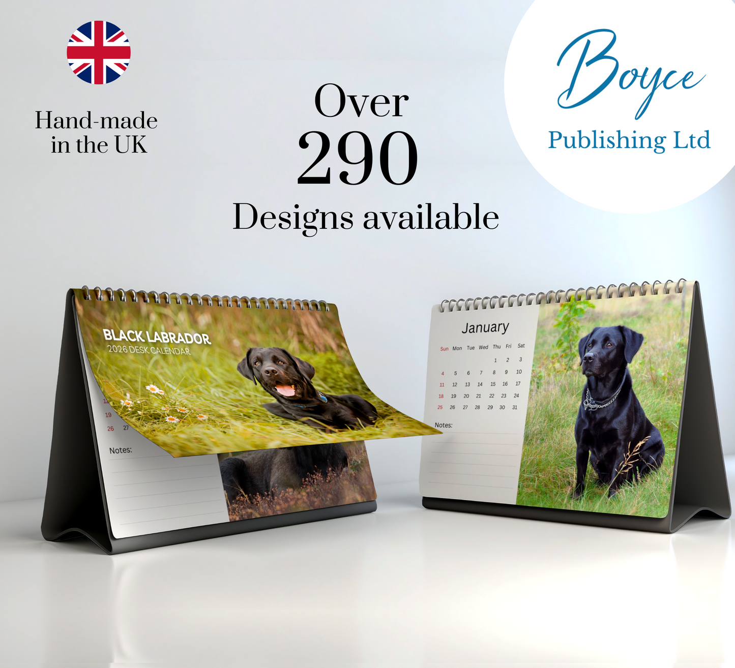 Black Labrador Desk Calendar 2026-2027