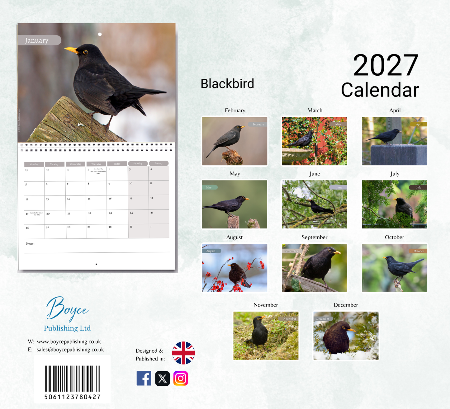 Blackbird Calendar 2027