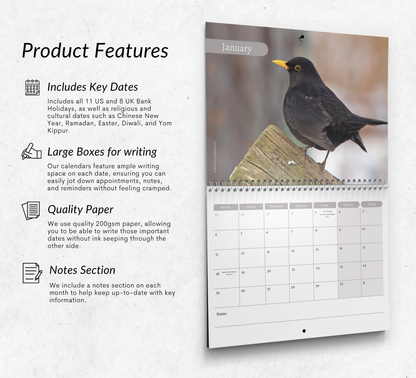 Blackbird Calendar 2027