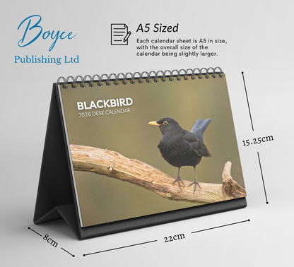 Blackbird Desk Calendar 2026-2027