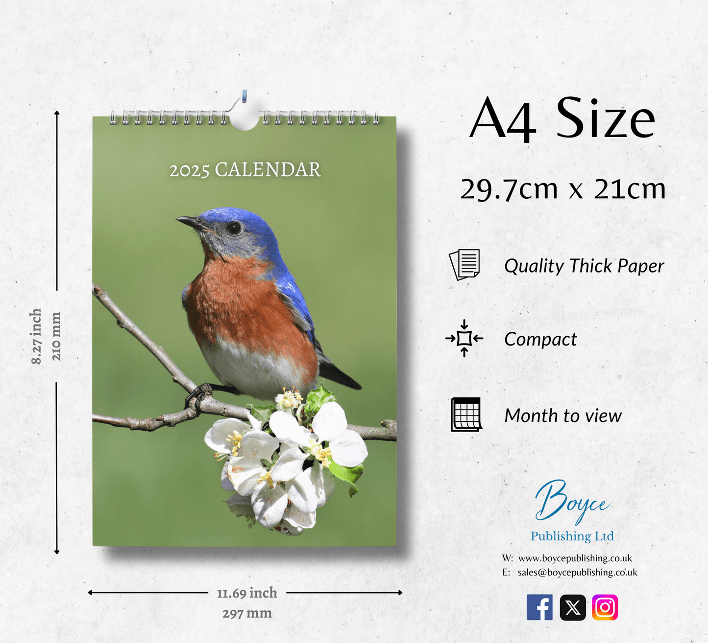 Bluebird Calendar 2025